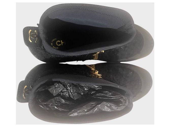 Bottines Chanel noires T.41 - view 6