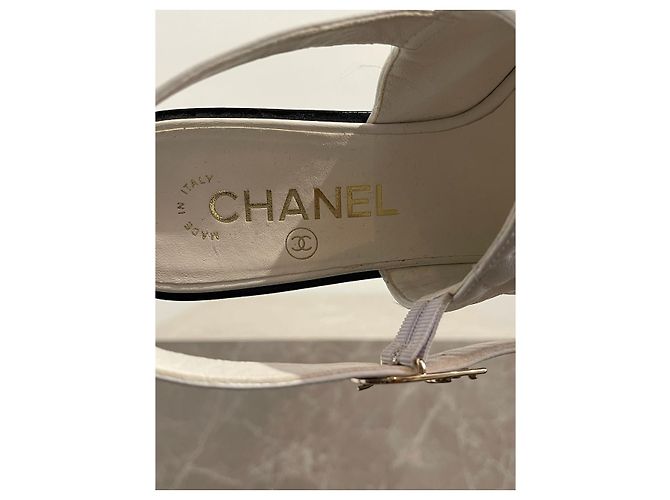 Sandali Chanel bianchi T.37 - vista 8