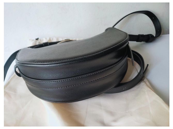 Borsa a tracolla Polène in pelle nera - vista 9