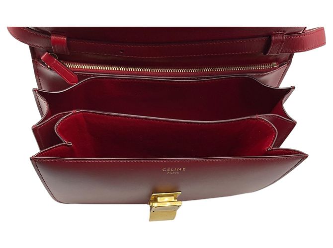 Céline Bolso de hombro Celine Red Classic Box Calfskin Leather - vista 6