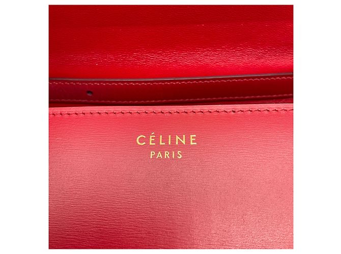 Céline Bolso de hombro Celine Red Classic Box Calfskin Leather - vista 7