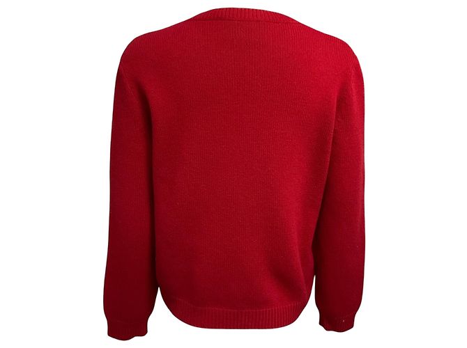 Gucci Wollpullover mit UFO Intarsia Grafikprint in Rot - Ansicht 3