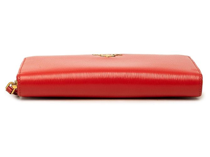 Red Prada Vitello Move Zip Around Continental Wallet Long Wallets - view 3