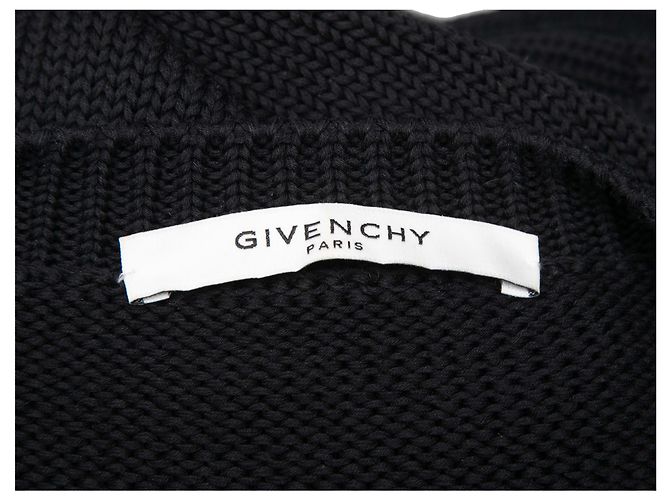 Givenchy Pullover aus Baumwolle mit Intarsia-Logo in Schwarz & Rot, Größe US S - Ansicht 5