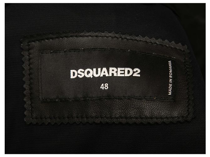 Dsquared2 Giacca Moto in Pelle Dsquared Nera Taglia IT 48 - vista 5