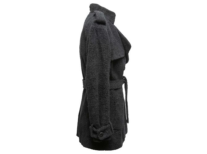 Chanel 2022 Caban Tweed Jacke Schwarz Größe FR 34 - Ansicht 3