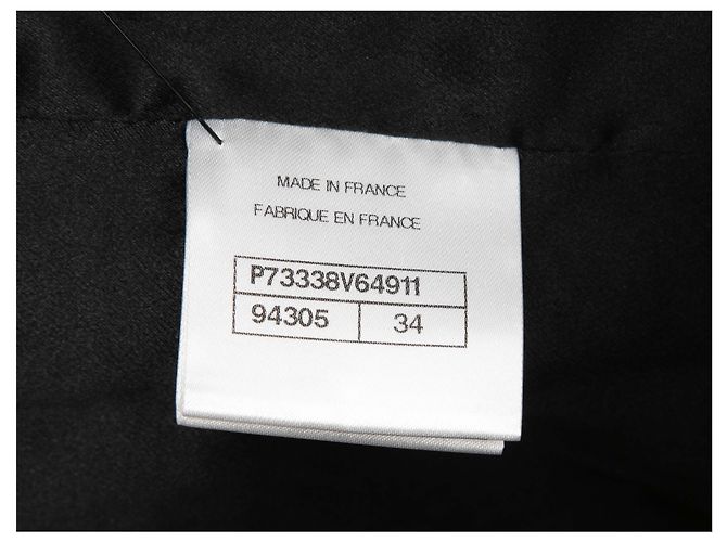 Chanel 2022 Caban Tweed Jacke Schwarz Größe FR 34 - Ansicht 6