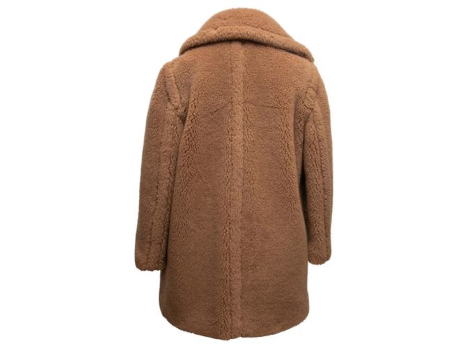 Brown Max Mara Camel Hair Teddy Bear Coat Size US 0 - view 4