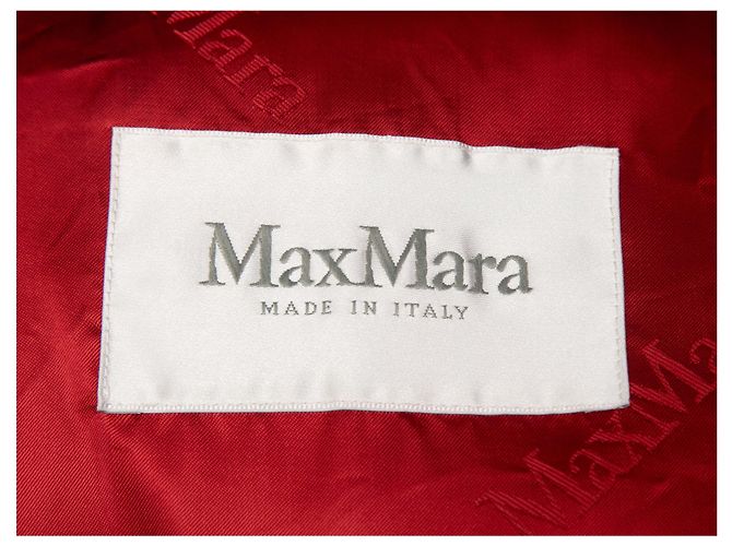 Red Max Mara Hooded Camel Hair Wrap Coat Size US 4 - view 4
