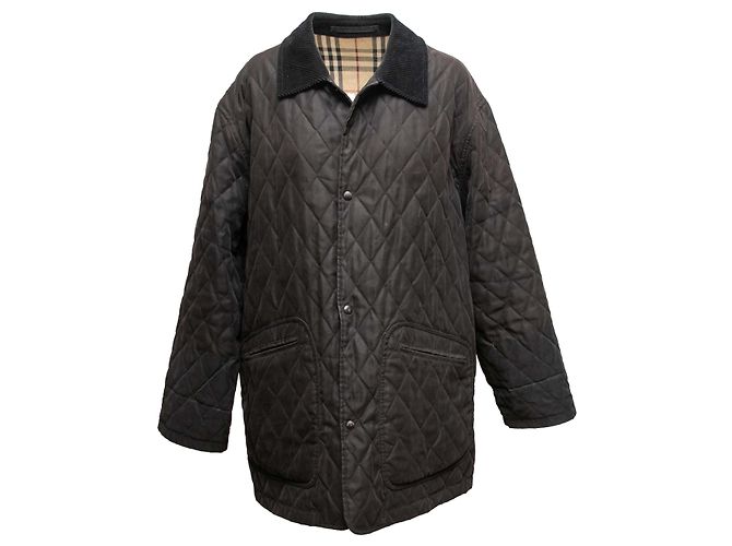 Chaqueta acolchada negra Burberry con forro Nova Check Talla US XL - vista 2