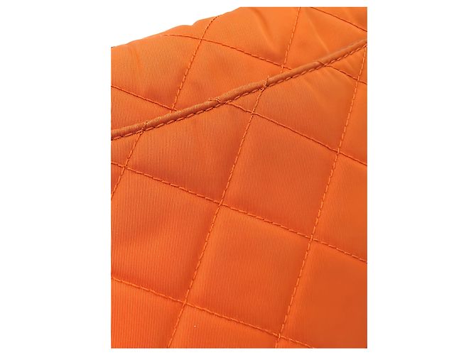 Orange Prada Impuntu Tessuto Chain Crossbody - view 13