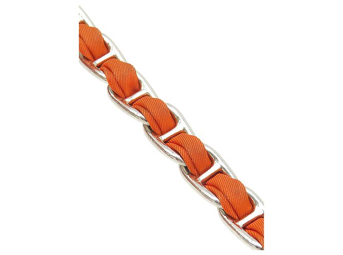 Orange Prada Impuntu Tessuto Chain Crossbody - view 14