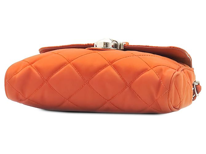 Orange Prada Impuntu Tessuto Chain Crossbody - view 3