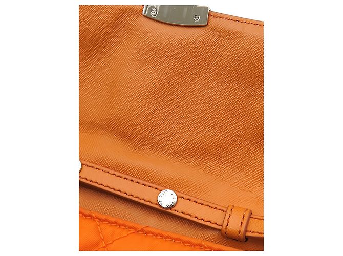 Orange Prada Impuntu Tessuto Chain Crossbody - view 9