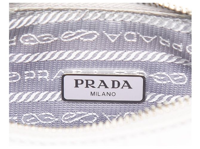Bolsa de Ombro Prada Mini Tessuto Re Edition 2005 Branca - vista 5