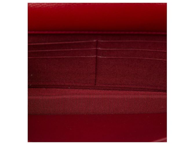 Borsa a tracolla Chanel Quilted Caviar Golden Class Wallet On Chain rossa - vista 4