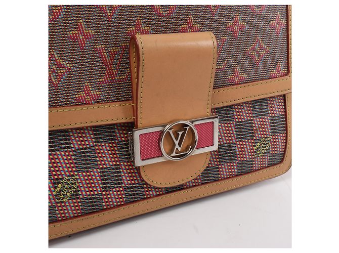 Borsa a tracolla 2Way Louis Vuitton Dauphine MM LV Pop Monogram in marrone M55452 - vista 9