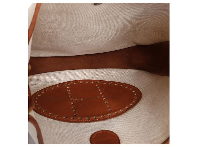 Hermès Evelyn I 33 GM Toile H & Leather Shoulder Bag in Beige×Brown E: 2001 - vista 10