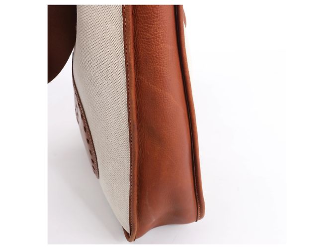 Hermès Evelyn I 33 GM Toile H & Leather Shoulder Bag in Beige×Brown E: 2001 - vista 11