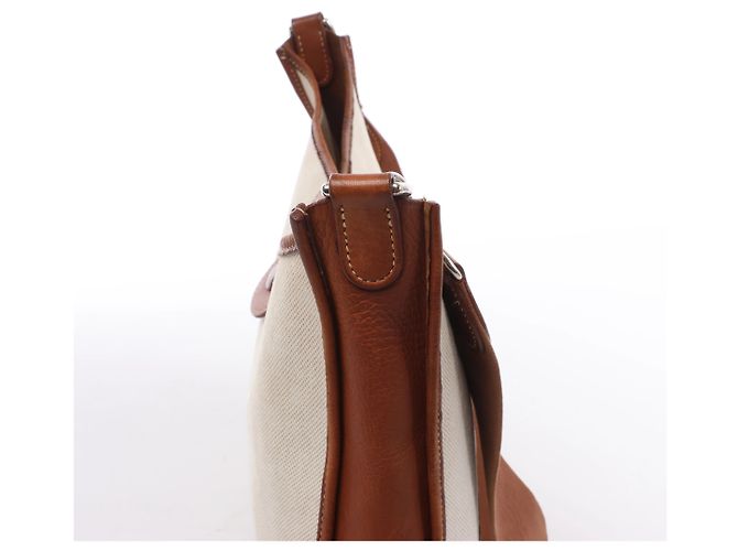Hermès Evelyn I 33 GM Toile H & Leather Shoulder Bag in Beige×Brown E: 2001 - vista 4