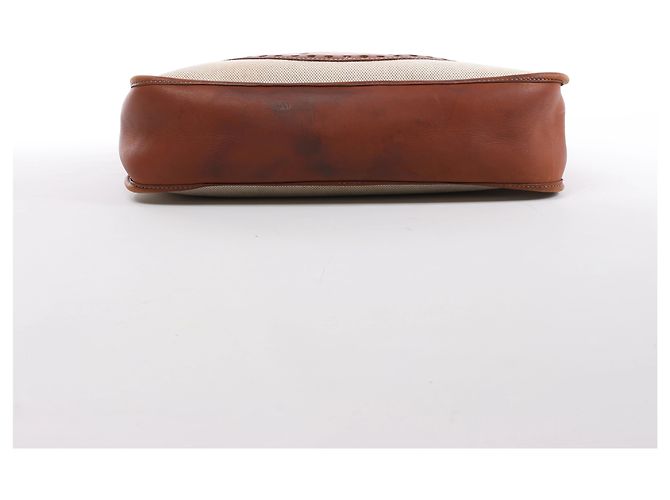 Hermès Evelyn I 33 GM Toile H & Leather Shoulder Bag in Beige×Brown E: 2001 - vista 6