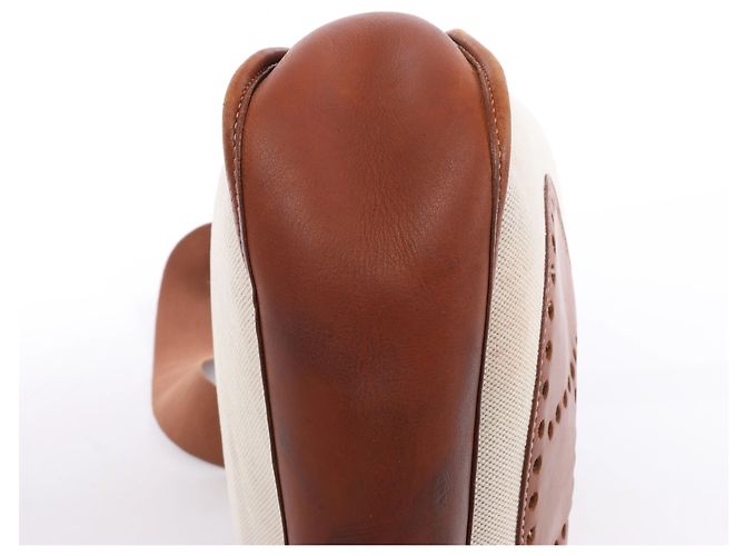 Hermès Evelyn I 33 GM Toile H & Leather Shoulder Bag in Beige×Brown E: 2001 - vista 7