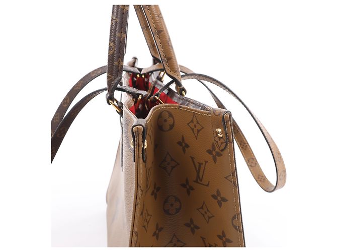Bolsa 2Way Louis Vuitton OntheGo MM Giant Monogram Reverse em marrom M45039 - vista 5
