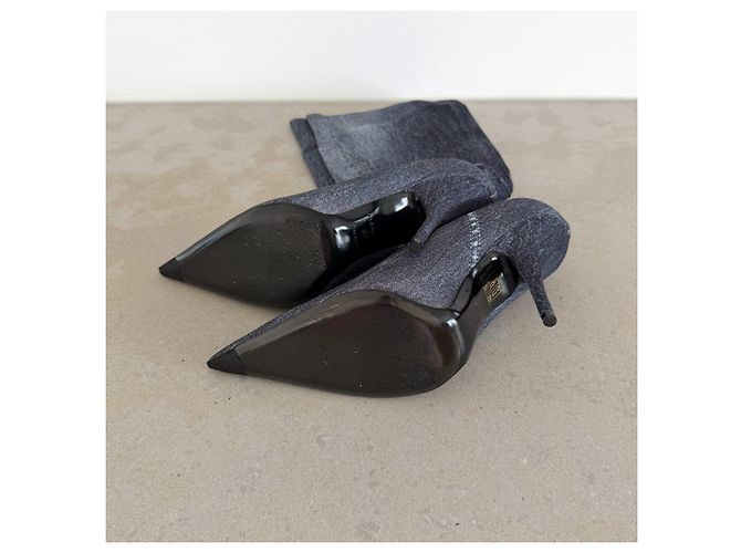 Balenciaga Knife Botas mosqueteras de denim - vista 4