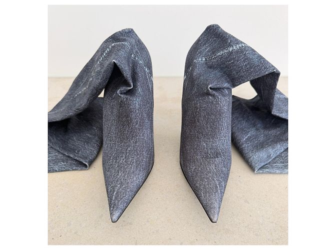 Balenciaga Knife Botas mosqueteras de denim - vista 7