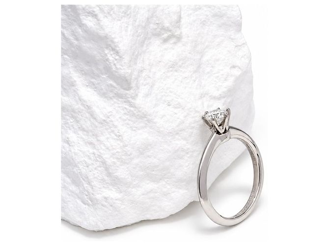 Tiffany & Co. Ring Platin 950 Diamant Full Set mit Box & Papieren Luxus Gr. 52 - Ansicht 5
