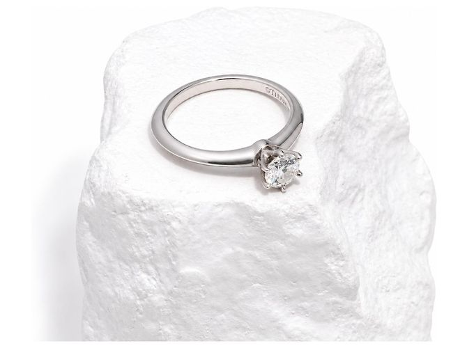 Tiffany & Co. Ring Platin 950 Diamant Full Set mit Box & Papieren Luxus Gr. 52 - Ansicht 6