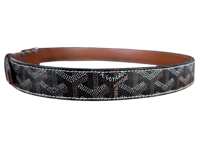 Goyard Florida Olympic Fregate Black Brown Leather Monogram Belt - view 2