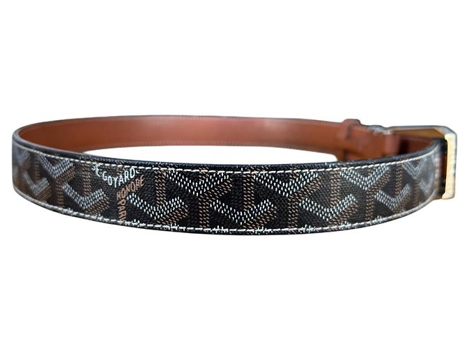 Goyard Florida Olympic Fregate Black Brown Leather Monogram Belt - view 4