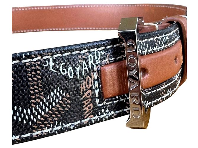 Goyard Florida Olympic Fregate Black Brown Leather Monogram Belt - view 5