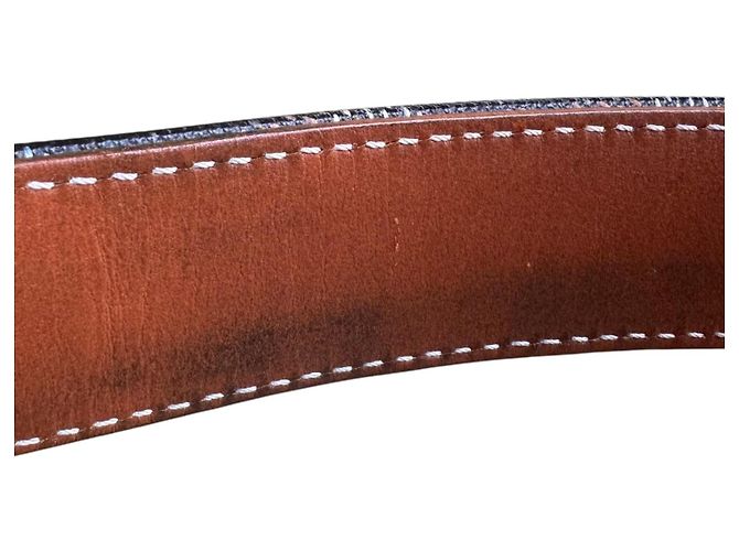Goyard Florida Olympic Fregate Black Brown Leather Monogram Belt - view 8