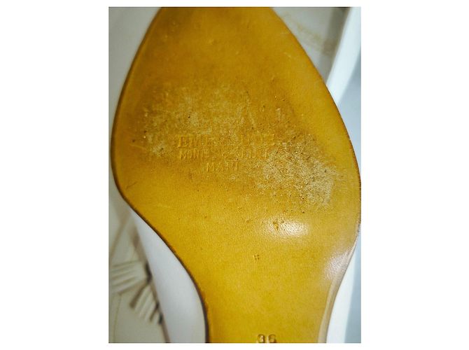 Autre Marque Mocassini Émeraude in pelle bianca con nappe - vista 3