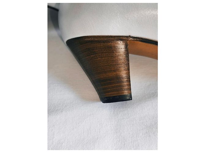 Autre Marque Mocassini Émeraude in pelle bianca con nappe - vista 7
