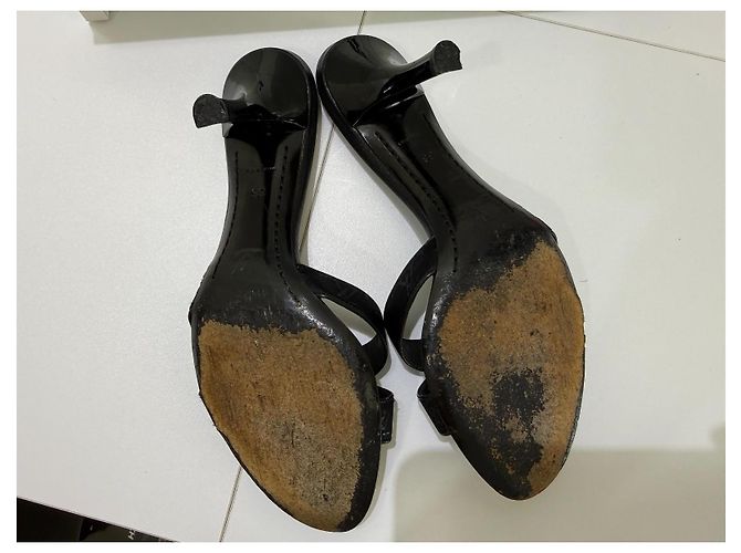 Louis Vuitton Monogram Black Leather Mules Sandals 36 - view 12