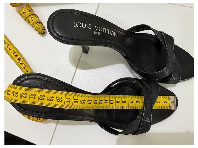 Louis Vuitton Monogram Black Leather Mules Sandals 36 - view 14