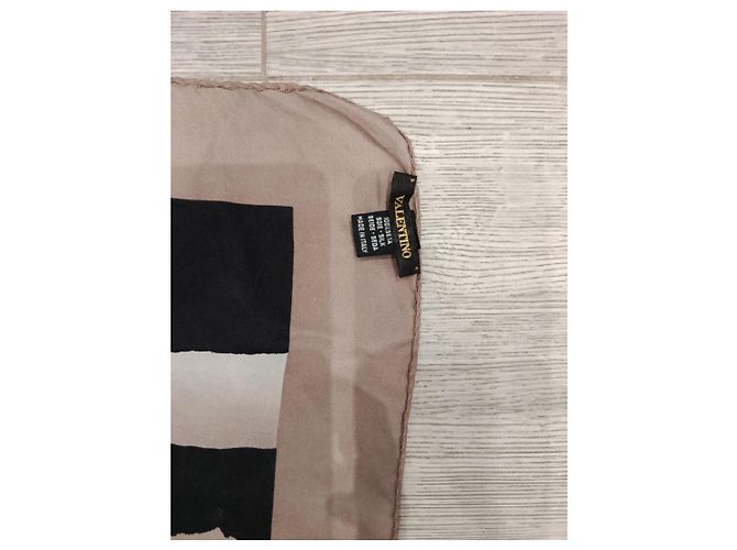 Pañuelo de seda Valentino con estampado de rayas - vista 2