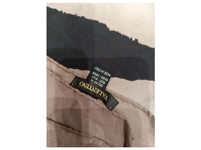 Pañuelo de seda Valentino con estampado de rayas - vista 8
