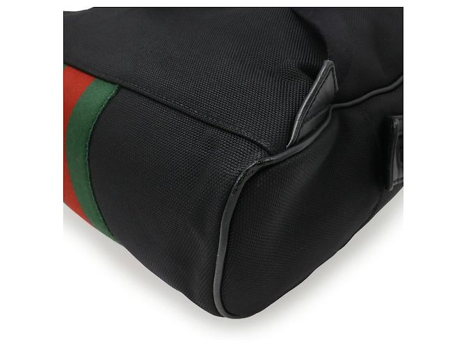 Mochila Gucci Sheline Line em couro e techno canvas - vista 3