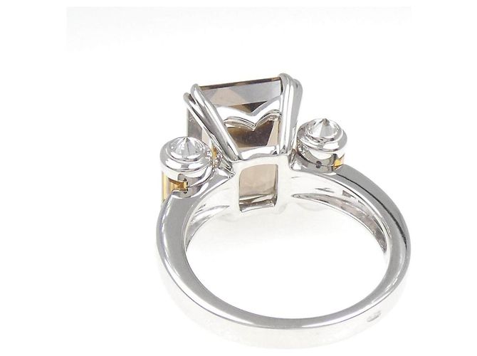 Autre Marque Anello Mauboussin in oro bianco 750 con pietra colorata - vista 3