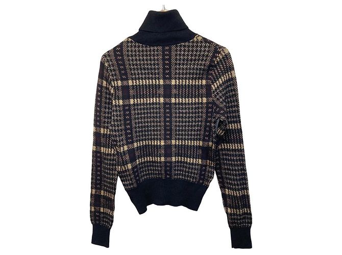 Autre Marque Jersey de punto de cuello alto a cuadros Dries Van Noten - vista 2