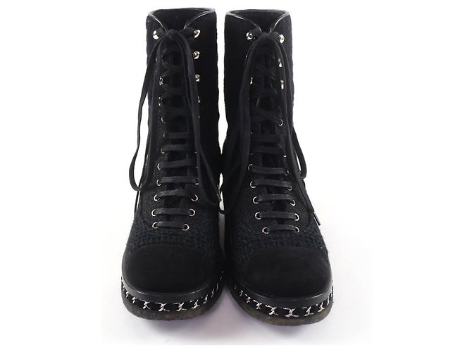 Bottes CHANEL COCO Mark Matelass Tweed - vue 3