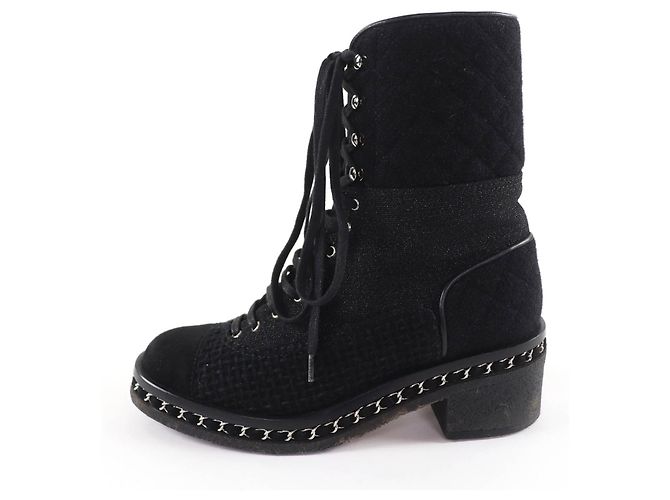 Bottes CHANEL COCO Mark Matelass Tweed - vue 4