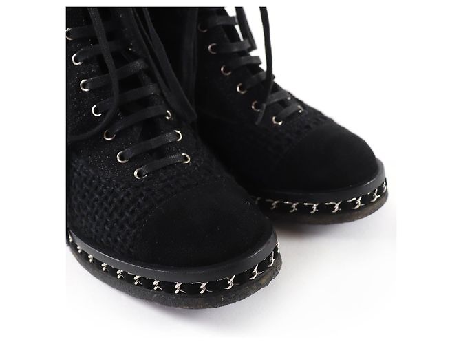 Bottes CHANEL COCO Mark Matelass Tweed - vue 7
