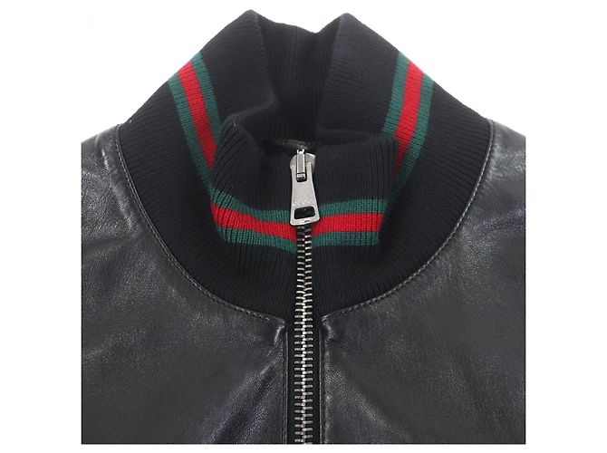 Blouson in pelle GUCCI Shelly Line Web Line Tom Ford - vista 2