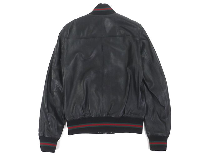 Blouson in pelle GUCCI Shelly Line Web Line Tom Ford - vista 3