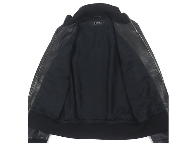 Blouson in pelle GUCCI Shelly Line Web Line Tom Ford - vista 4